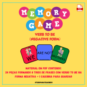 Memory game - verb to be (negative form)
