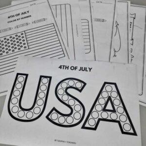 4th of July - kit worksheets